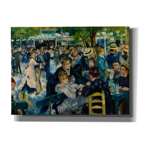 Dance at Le moulin de la Galette by Pierre-Auguste Renoir (18"H x 26"W x 0.75"D)