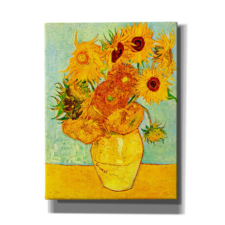 Still Life: Vase with Twelve Sunflowers by Vincent van Gogh (24"H x 20"W x 0.75"D)