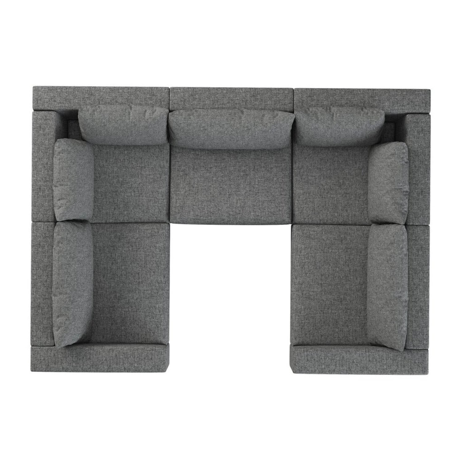 Dynamic Sofa // Small U Sectional (Gray) Elephant In A Box Touch of