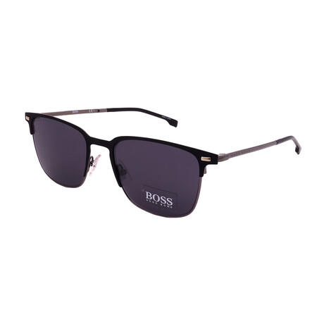 Hugo Boss // Men's 1019/S 001 Pilot Boss Sunglasses// Matte Black + Gray