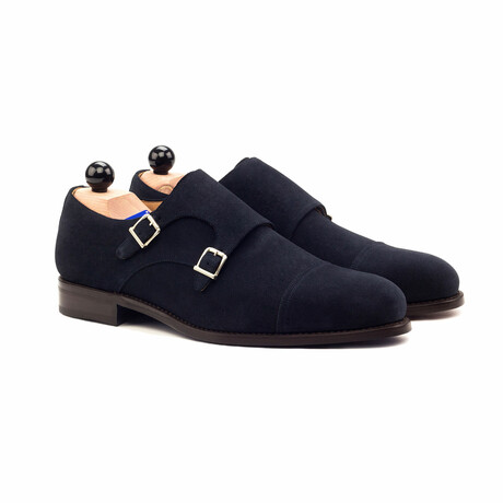 Watford Captoe Double Monk // Dark Blue (Euro: 39)