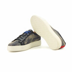 Edgar Sneaker Blucher // Linen Camouflage Blue + Dark Blue (Euro: 39)