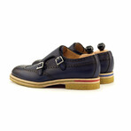 Russel Double Monk Full Brogue // Dark Blue (Euro: 39)