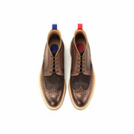 Charles Military Brogue Boot // Dark Brown + Chocolate (Euro: 39)