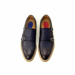 Russel Double Monk Full Brogue // Dark Blue (Euro: 39)