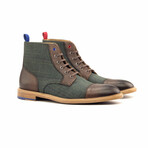 Stonegate Captoe Military Boot // Tartan Hunter + Brown (Euro: 39)