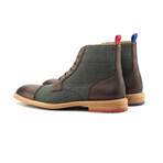 Stonegate Captoe Military Boot // Tartan Hunter + Brown (Euro: 39)
