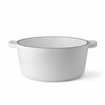 Milo by Kana // Classic Dutch Oven // 5.5 Qt // White + Silver