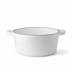 Milo by Kana // Mini Dutch Oven // 3.5 Qt // White + Silver