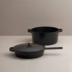 Milo By Kana // 3-Piece Cookware Set // Black