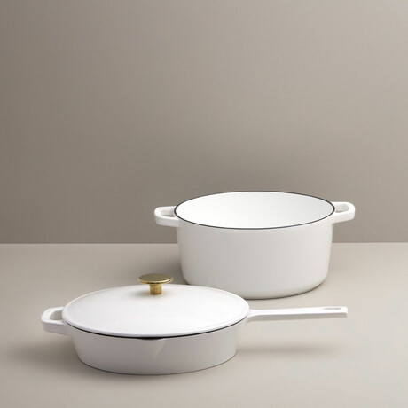 Milo By Kana // 3-Piece Cookware Set // White
