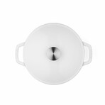 Milo by Kana // Mini Dutch Oven // 3.5 Qt // White + Silver
