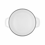 Milo by Kana // Mini Dutch Oven // 3.5 Qt // White + Silver