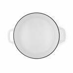 Milo by Kana // Classic Dutch Oven // 5.5 Qt // White + Silver