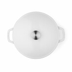 Milo by Kana // Classic Dutch Oven // 5.5 Qt // White + Silver