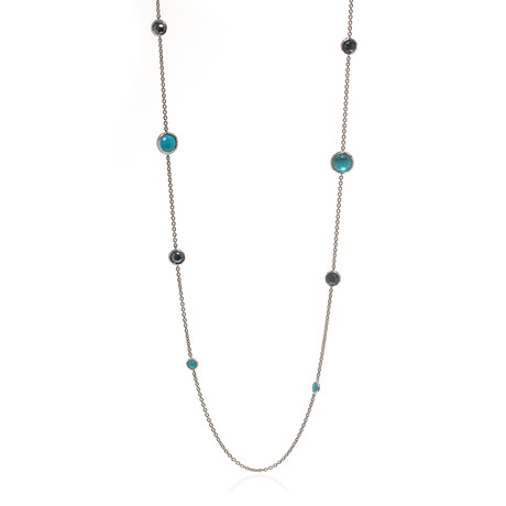 Rock Candy Sterling Silver + Blue Topaz Necklace // 36" // Store Display