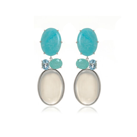 Rock Candy Sterling Silver + Rock Crystal Earrings // Store Display