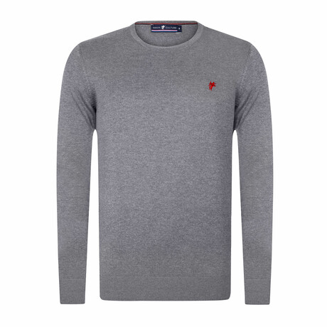 Edward Round Neck Pullover Sweater // Anthracite (S)