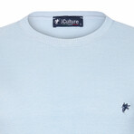 Everett Round Neck Pullover // Blue (XL)