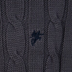 Liam Round Neck Pullover // Anthracite (L)