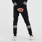 Striped Sweatpants // Black (M)