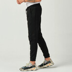 Half Mesh Sweatpants // Black (S)