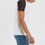 Arm Split Crewneck Basic T-Shirt // White (Large)