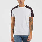 Arm Split Crewneck Basic T-Shirt // White (Large)