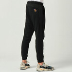 Half Mesh Sweatpants // Black (S)