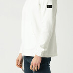 Zippered Polo Neck Sweatshirt // Off White (XL)