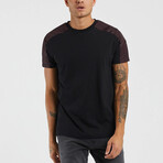 Arm Split Crewneck Basic T-Shirt // Black (Large)