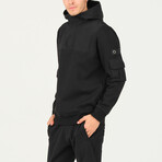 Parachute Hoodie // Black (L)