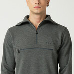 Half Zipper Sweatshirt // Anthracite (S)