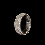 Gibeon Meteorite Ring // Silver // Size 4.5