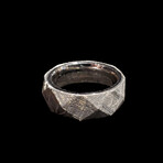 Gibeon Meteorite Ring // Silver // Size 4.5