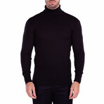 Ribbed Turtleneck Sweater // Black (2XL)