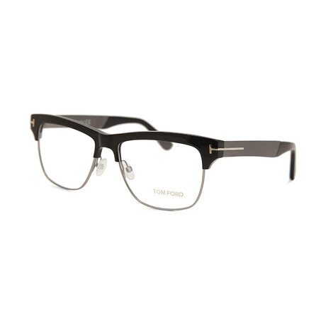 Men's Rectangular Optical Frame // Black + Gunmetal