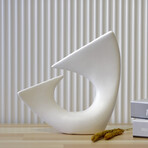 Wave Seramic Decorative Object (Matte White)