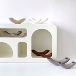 Horn Ceramic Vase // Set of 2 (Matte White)