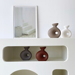 Delta Ceramic Vase (Matte White)