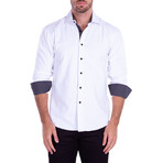 Square Long Sleeve Button-Up Shirt // White (3XL)