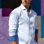 Mason Long Sleeve Button-Up Shirt // Blue (S)