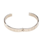 Dell Arte // Stainless Steel Numerals Bangle Bracelet // Silver