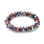 Dell Arte // Krobo Recycled Glass Beads Bracelet // Multicolor