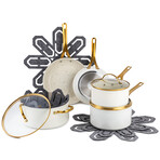 12 Piece Constellation Cookware Set // Cream