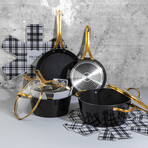 12 Piece Orbit Ceramic Cookware Set // Black