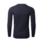 Premium Thermal Crew Neck Long Sleeve Shirt // Navy (M)