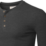 Premium Thermal Long Sleeve Henley // Charcoal (XL)