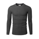 Premium Thermal Crew Neck Long Sleeve Shirt // Charcoal (XL)