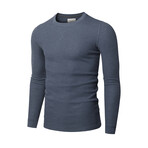 Premium Thermal Crew Neck Long Sleeve Shirt // Denim (XL)